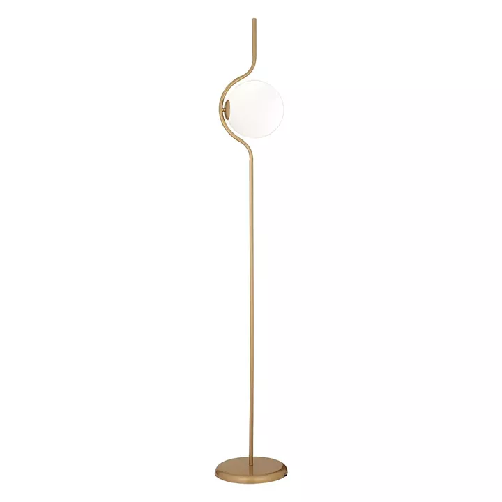 Φωτιστικό Δαπέδου ArteLibre ZEYN Αντικέ/Λευκό Μέταλλο/Γυαλί 30x188cm