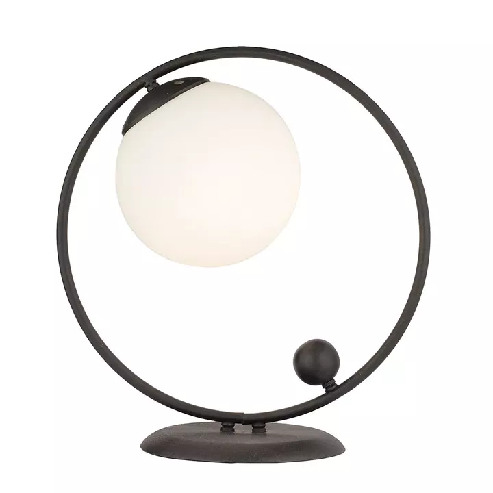 Φωτιστικό Επιτραπέζιο ArteLibre TES Μαύρο/Λευκό Μέταλλο/Γυαλί 40x45cm