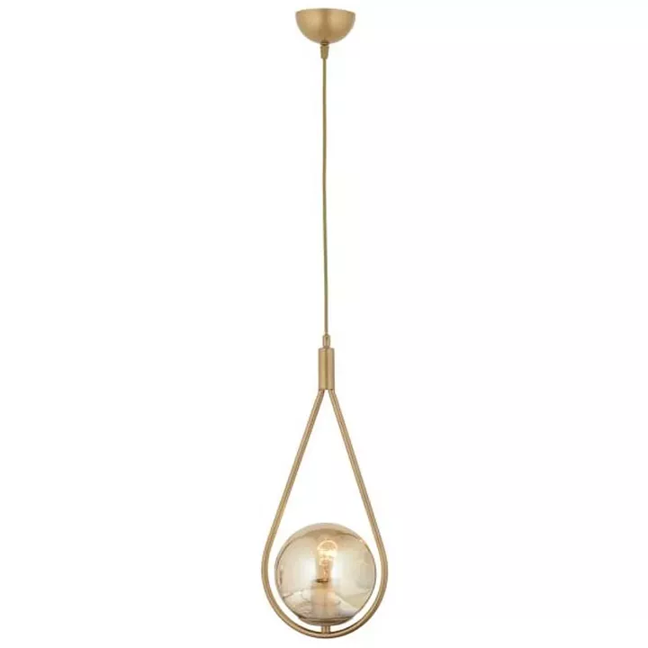 Φωτιστικό Κρεμαστό ArteLibre MIRZ Αντικέ/Μελί Μέταλλο/Γυαλί 20x101cm