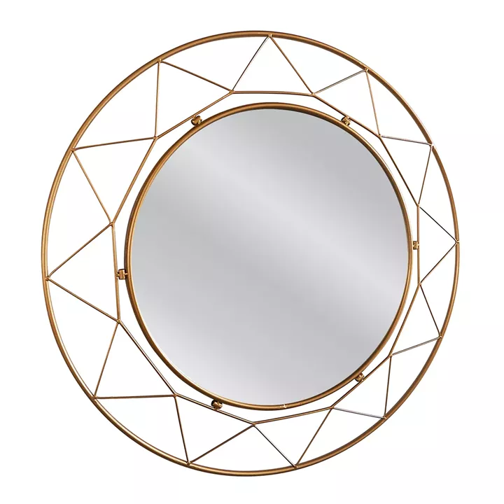 Καθρέπτης Τοίχου ArteLibre AERIN Χρυσό Μέταλλο/Γυαλί 80x4x80cm