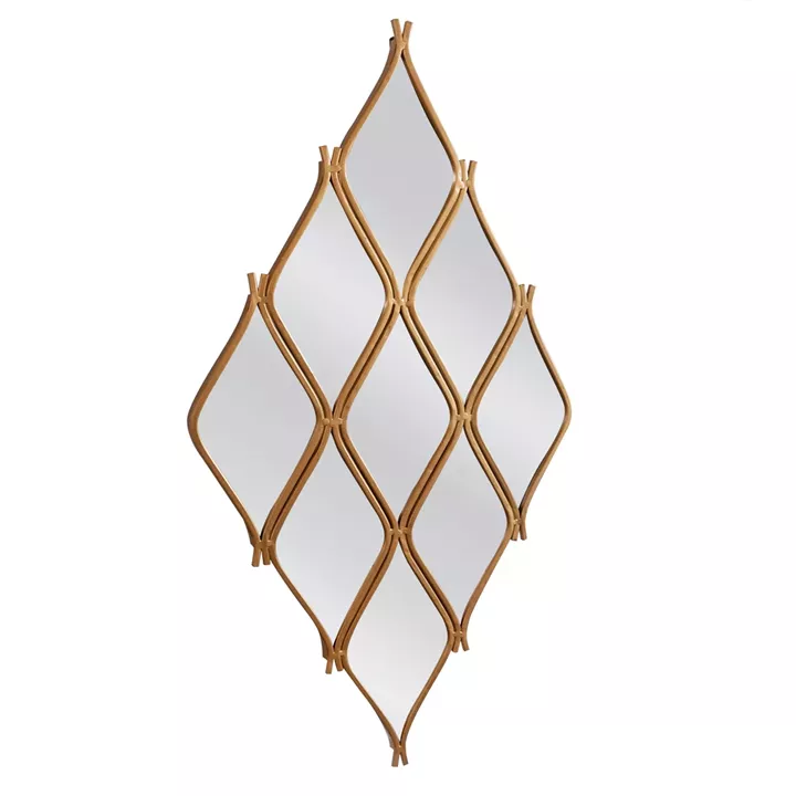 Καθρέπτης Τοίχου ArteLibre AMROD Χρυσό Μέταλλο/Γυαλί 53x2x85cm