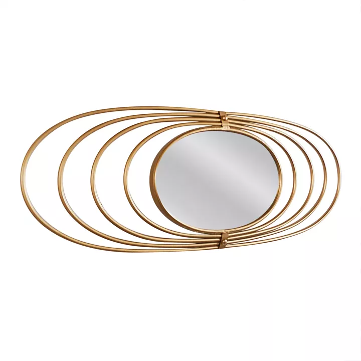 Καθρέπτης Τοίχου ArteLibre ANDRETH Χρυσό Μέταλλο/Γυαλί 90x3x33cm