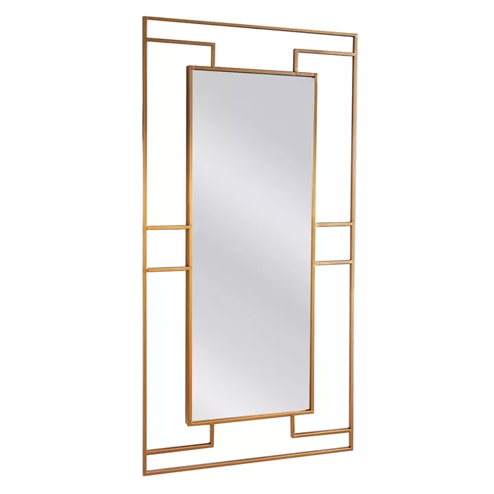 Καθρέπτης Τοίχου ArteLibre ARADOR Χρυσό Μέταλλο/Γυαλί 120x2x60cm
