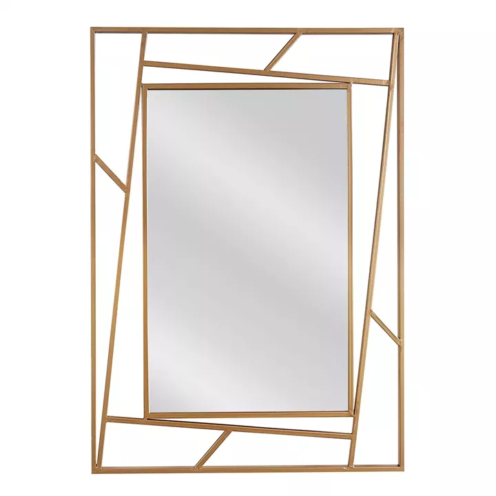 Καθρέπτης Τοίχου ArteLibre AROD Χρυσό Μέταλλο/Γυαλί 80x1.5x60cm