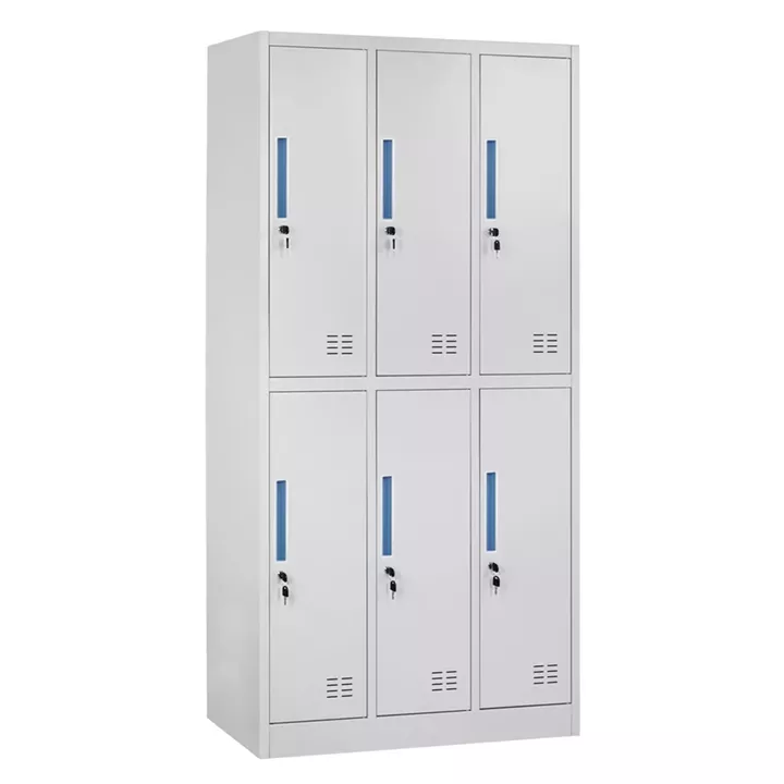 Φοριαμός ArteLibre 6 Θέσεων ELBORON Ανοιχτό Γκρι Μέταλλο 90x45x185cm