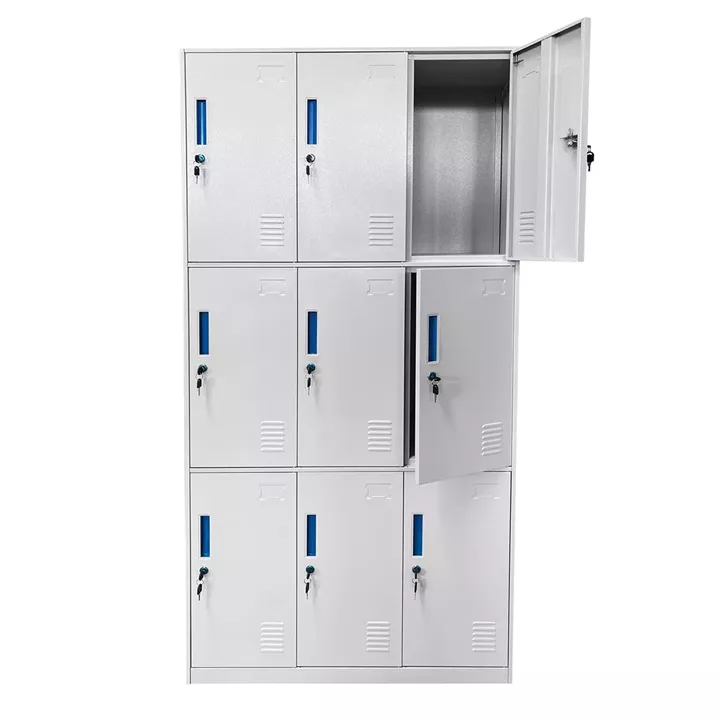 Φοριαμός ArteLibre 9 Θέσεων ELDAR Ανοιχτό Γκρι Μέταλλο 90x45x185cm