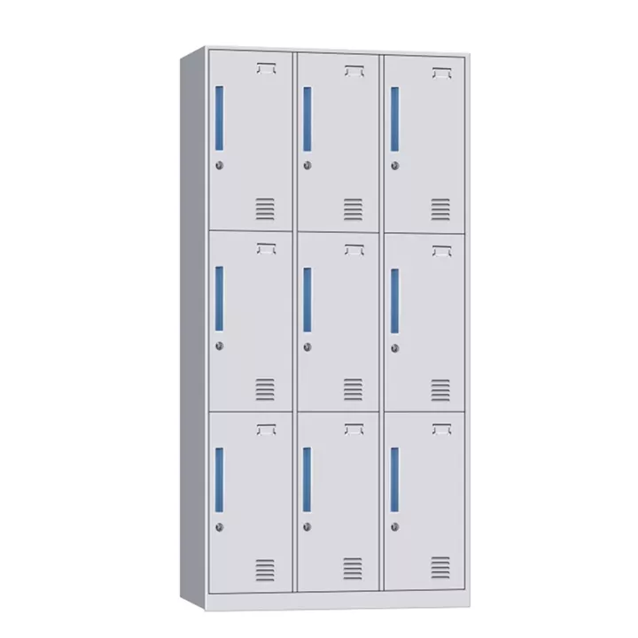 Φοριαμός ArteLibre 9 Θέσεων ELDAR Ανοιχτό Γκρι Μέταλλο 90x45x185cm