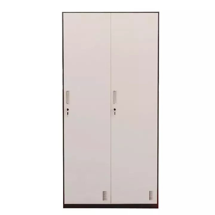 Φοριαμός ArteLibre Δίφυλλος DORI Σκούρο Γκρι/Λευκό Μέταλλο 90x45x185cm