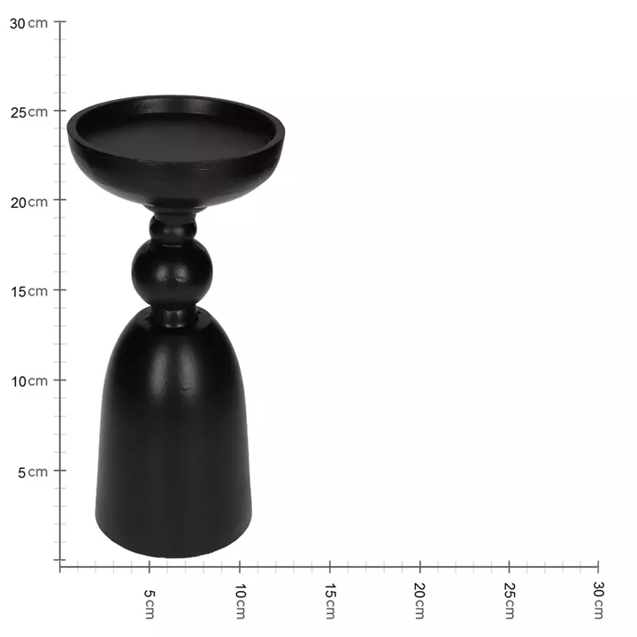 Κηροπήγιο ArteLibre Μαύρο Αλουμίνιο 12x12x26cm