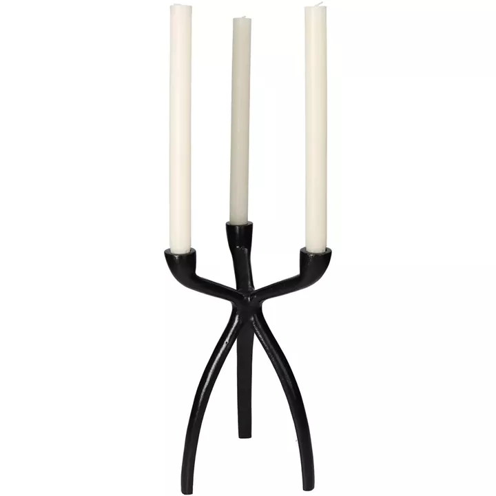 Κηροπήγιο ArteLibre Μαύρο Αλουμίνιο 18x18x30.5cm