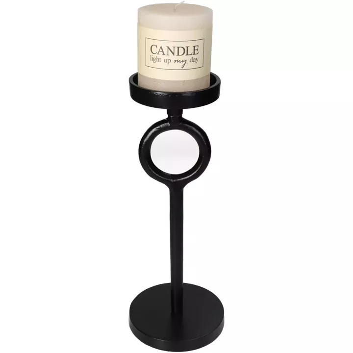 Κηροπήγιο ArteLibre Μαύρο Αλουμίνιο 11.5x11.5x29.5cm