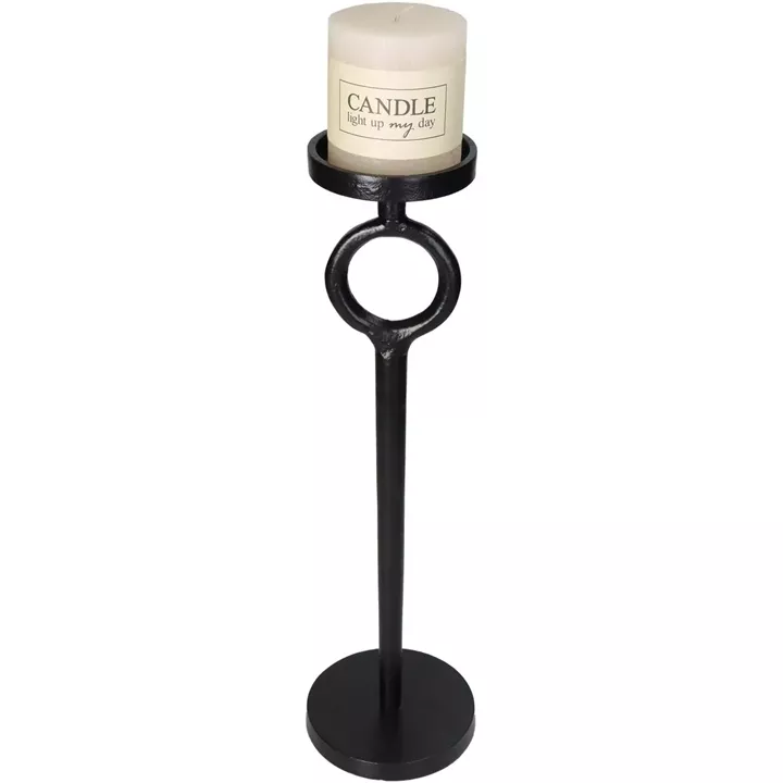 Κηροπήγιο ArteLibre Μαύρο Αλουμίνιο 11.5x11.5x40.5cm