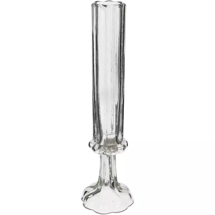 Βάζο ArteLibre Φλάουτο Χειροποίητο Διάφανο Γυαλί 8.5x8.5x33cm