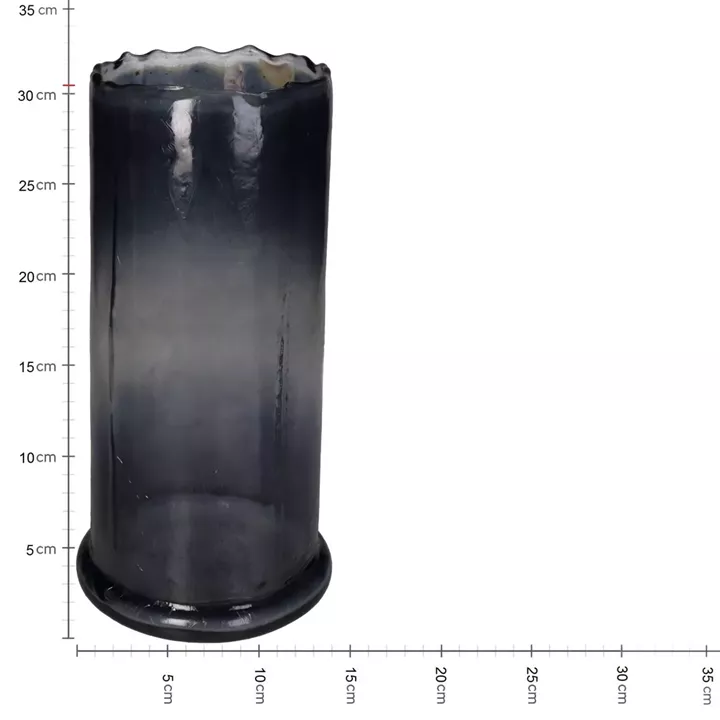 Κηροπήγιο ArteLibre Γκρι Γυαλί 15.5x15.5x30.5cm