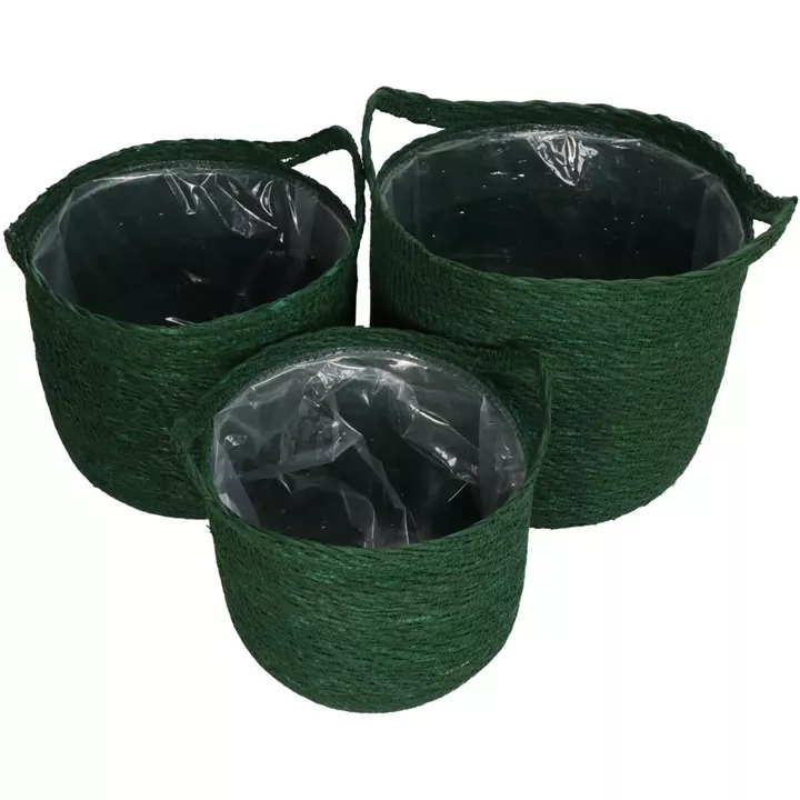 Καλάθι ArteLibre Πράσινο Seagrass 25x25x24cm Σετ 3Τμχ