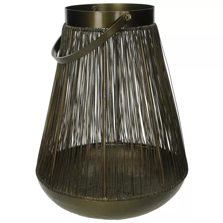 Φανάρι ArteLibre Χρυσό Μέταλλο 33x33x39cm