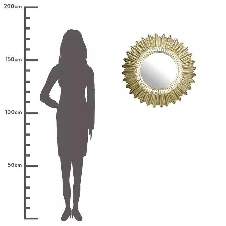 Καθρέπτης ArteLibre Χρυσό Μέταλλο 70x4x70cm