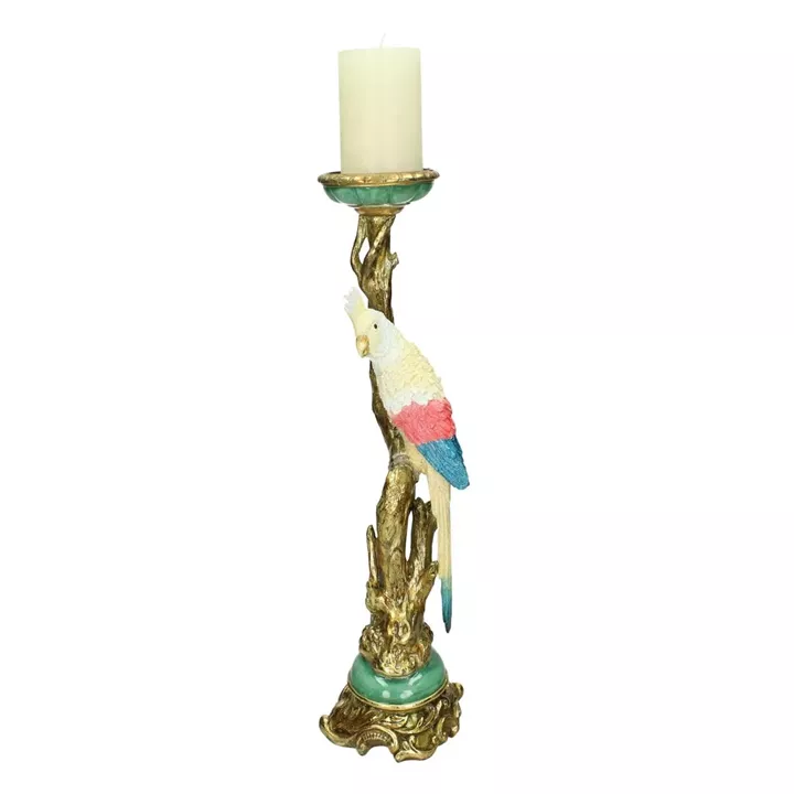 Κηροπήγιο ArteLibre Κοκατίλ Πολύχρωμο Polyresin 13x10x35.2cm