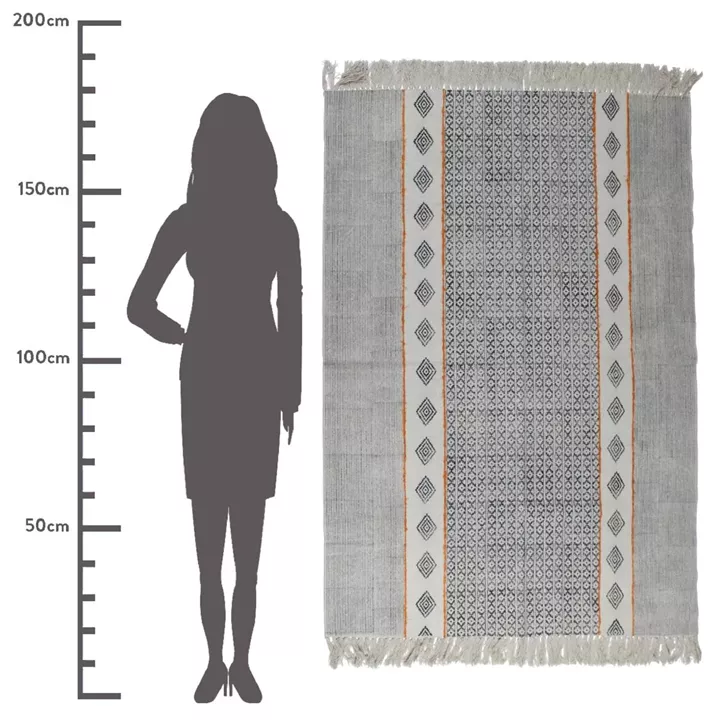 Χαλί ArteLibre Μαύρο Βαμβακερό 120x180cm