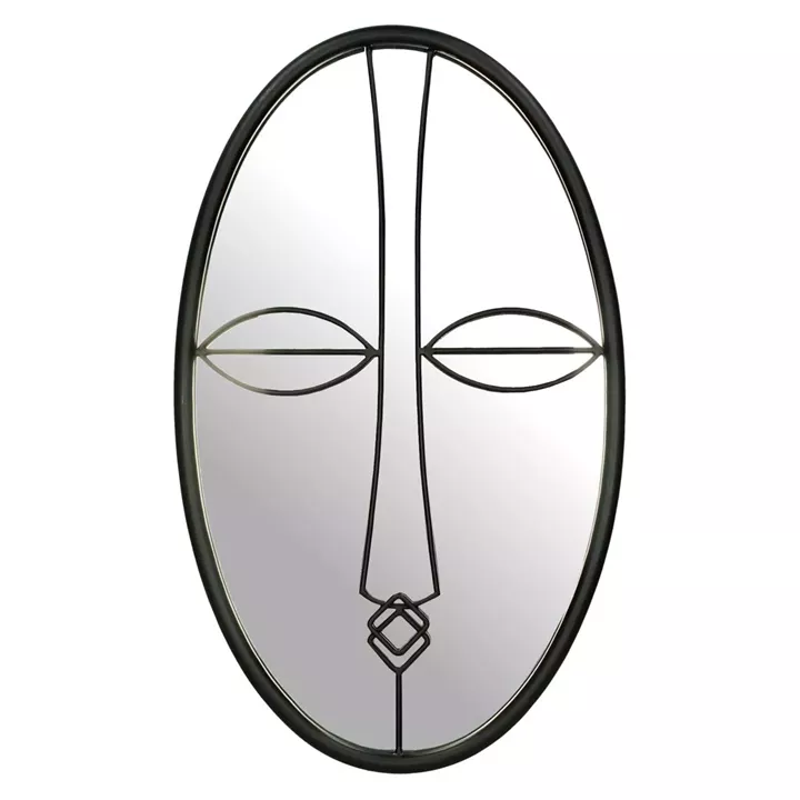 Καθρέπτης ArteLibre Πρόσωπο Μαύρο Μέταλλο 30x3x50cm