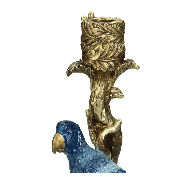 Κηροπήγιο ArteLibre Πουλί Μπλε Polyresin 10.5x9x25.5cm