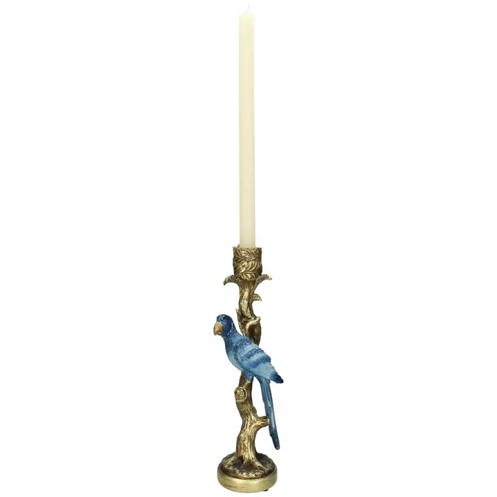 Κηροπήγιο ArteLibre Πουλί Μπλε Polyresin 10.5x9x25.5cm