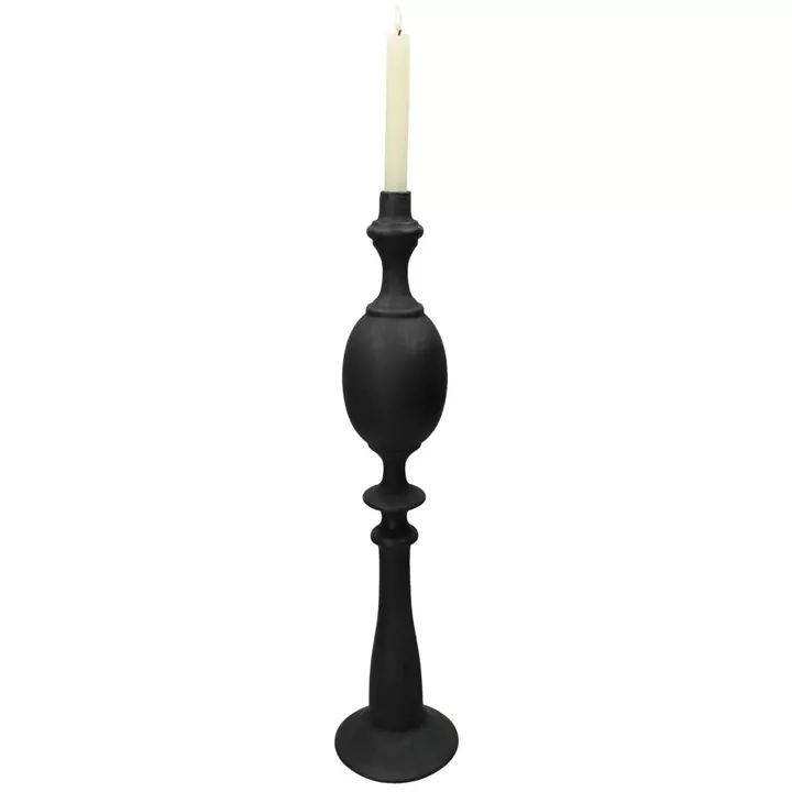 Κηροπήγιο ArteLibre Μαύρο Polyresin 13x13x44cm