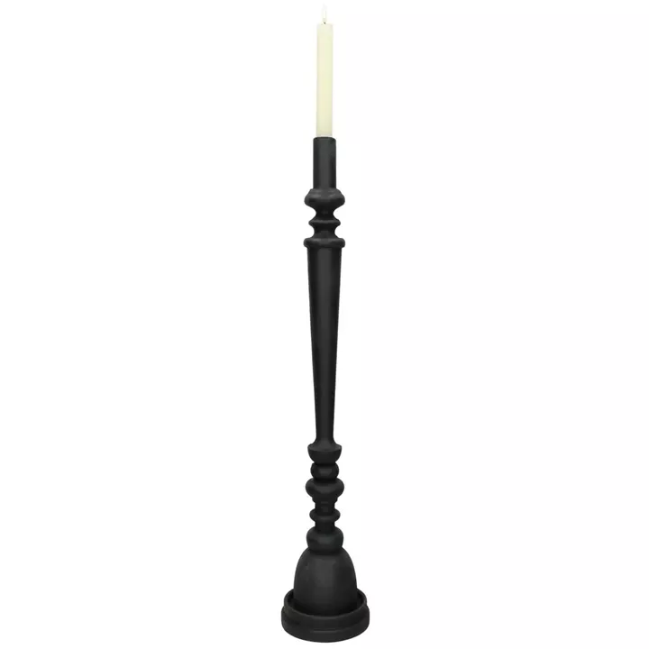 Κηροπήγιο ArteLibre Μαύρο Polyresin 12.5x12.5x50cm