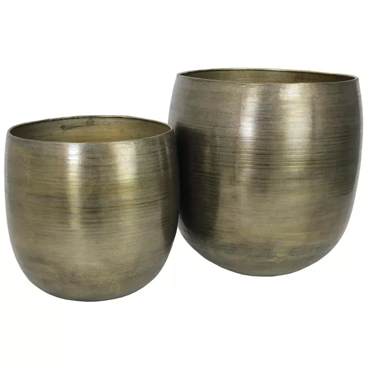 Κασπώ ArteLibre Μπρονζέ Αλουμίνιο 54x54x61cm Σετ 2Τμχ