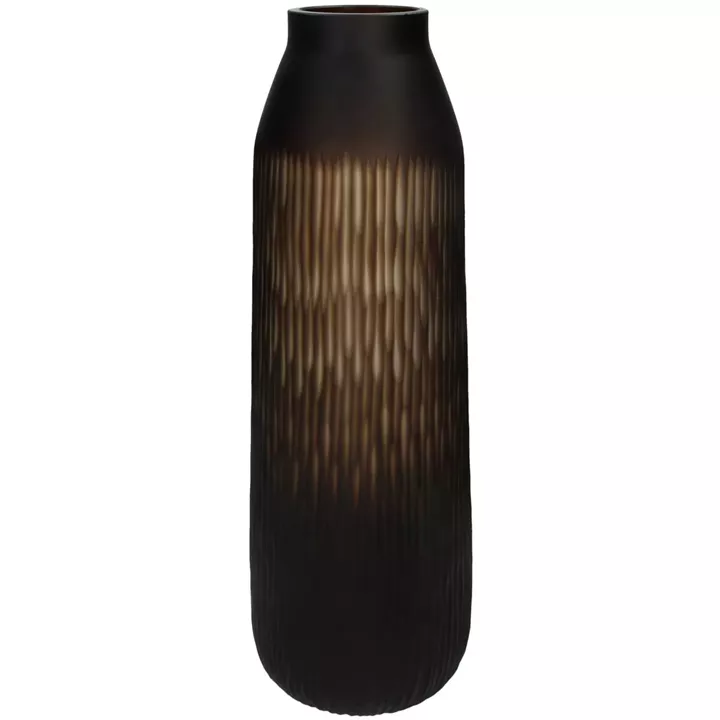 Βάζο ArteLibre Καφέ Γυαλί 14x14x43cm