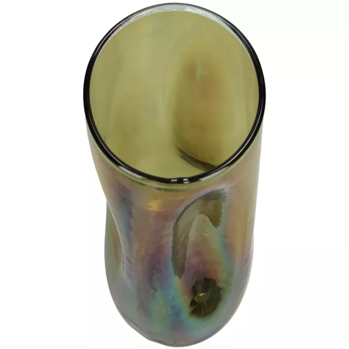 Κηροπήγιο ArteLibre Καφέ Γυαλί 14x14x20cm