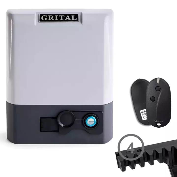 GRITAL GR5 με 1 τηλεχειριστήριο | Μοτέρ συρόμενης γκαραζόπορτας 230V έως 500kg με πλακέτα Seav