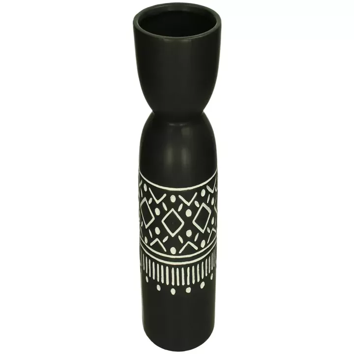 Κασπώ ArteLibre Tribal Μαύρο Κεραμικό 12x12x37.5cm