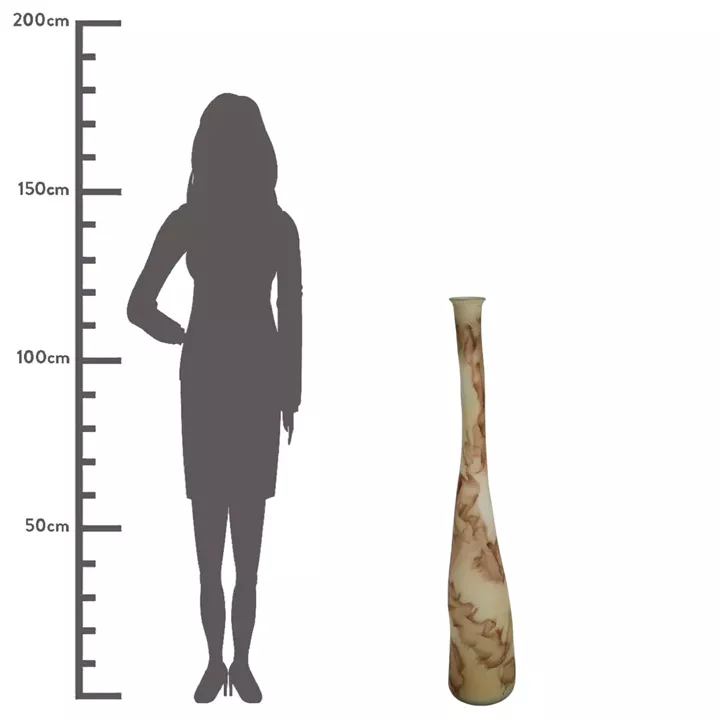 Βάζο ArteLibre Καφέ Ανακυκλωμένο Γυαλί 18x18x120cm