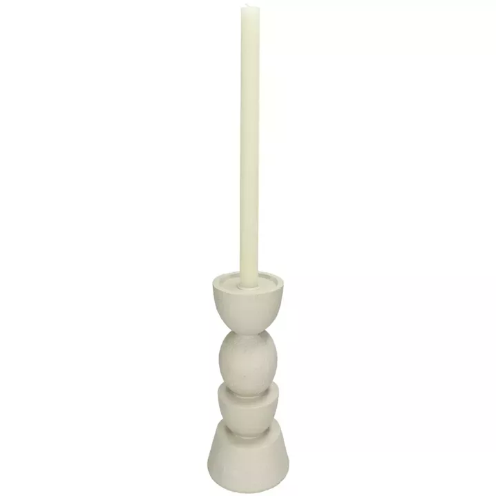 Κηροπήγιο ArteLibre Στολίδι Ιβουάρ Polyresin 11x11x19cm