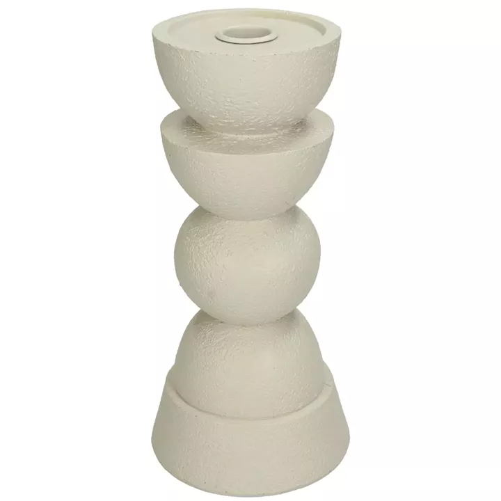 Κηροπήγιο ArteLibre Στολίδι Ιβουάρ Polyresin 11x11x23cm