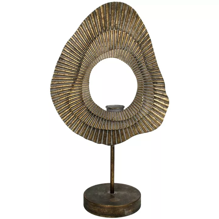 Κηροπήγιο ArteLibre Καφέ Μέταλλο 30x15x52cm