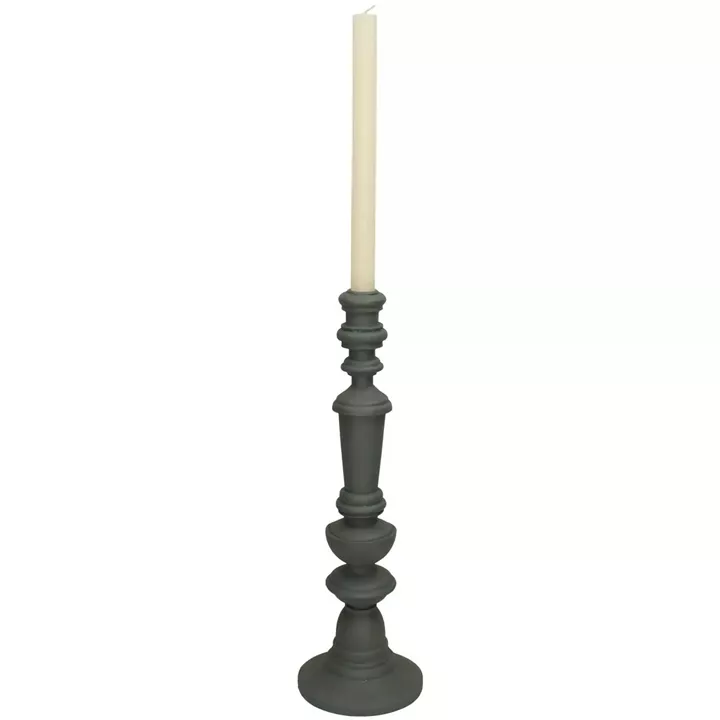 Κηροπήγιο ArteLibre Γκρι Polyresin 13.5x13.5x41cm