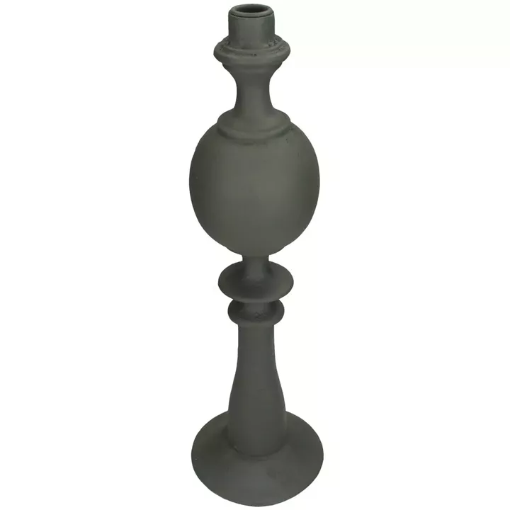 Κηροπήγιο ArteLibre Γκρι Polyresin 13x13x44cm