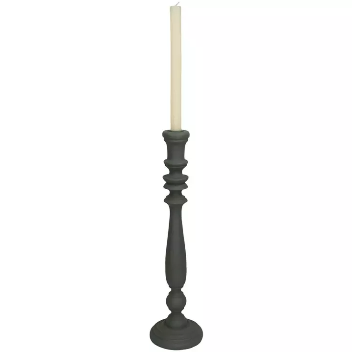 Κηροπήγιο ArteLibre Γκρι Polyresin 12.5x12.5x48cm