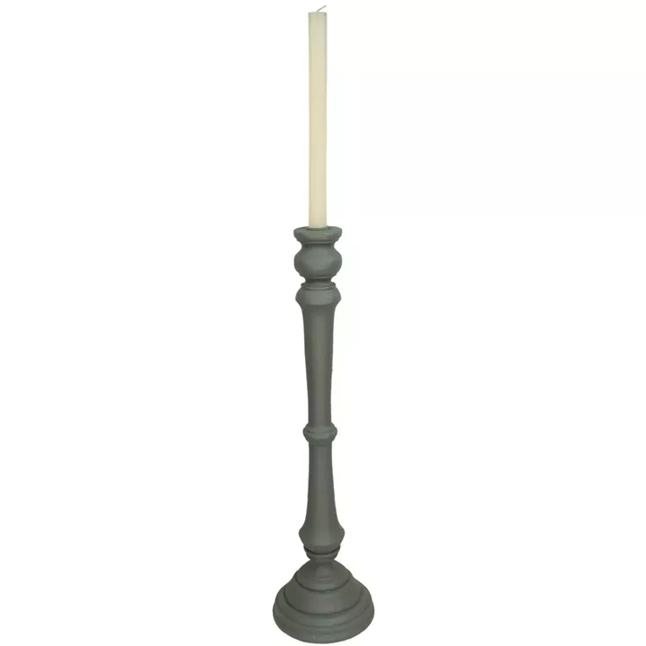 Κηροπήγιο ArteLibre Γκρι Polyresin 15x15x55cm