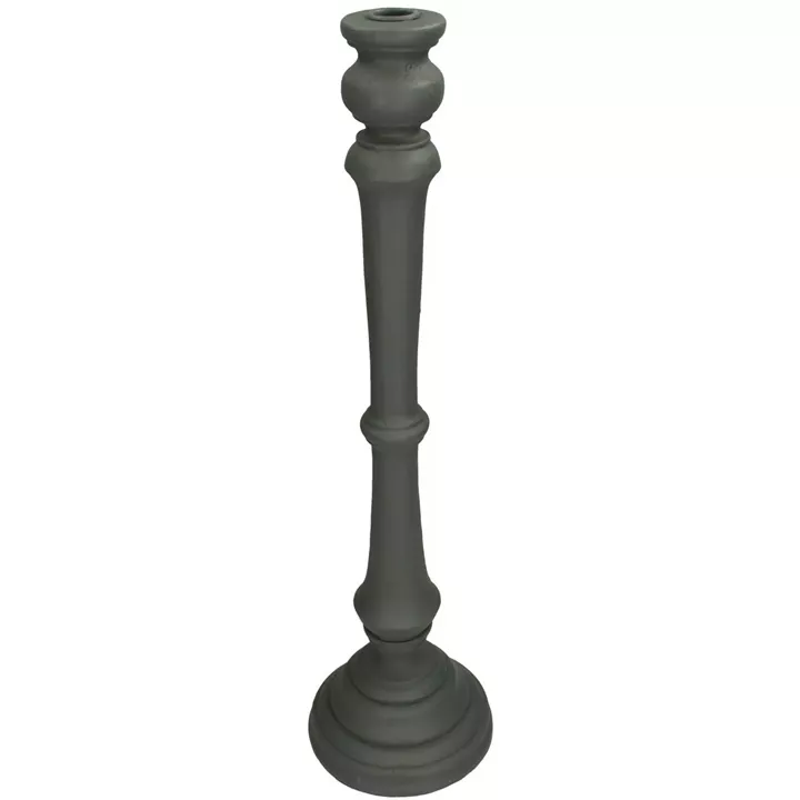 Κηροπήγιο ArteLibre Γκρι Polyresin 15x15x55cm