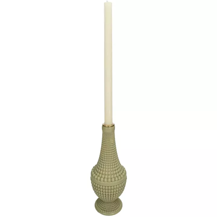 Κηροπήγιο ArteLibre Χάντρες Πράσινο Polyresin 10.8x10.8x19.3cm