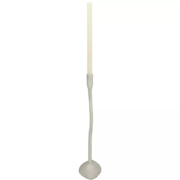 Κηροπήγιο ArteLibre Ιβουάρ Αλουμίνιο 13x12x42cm