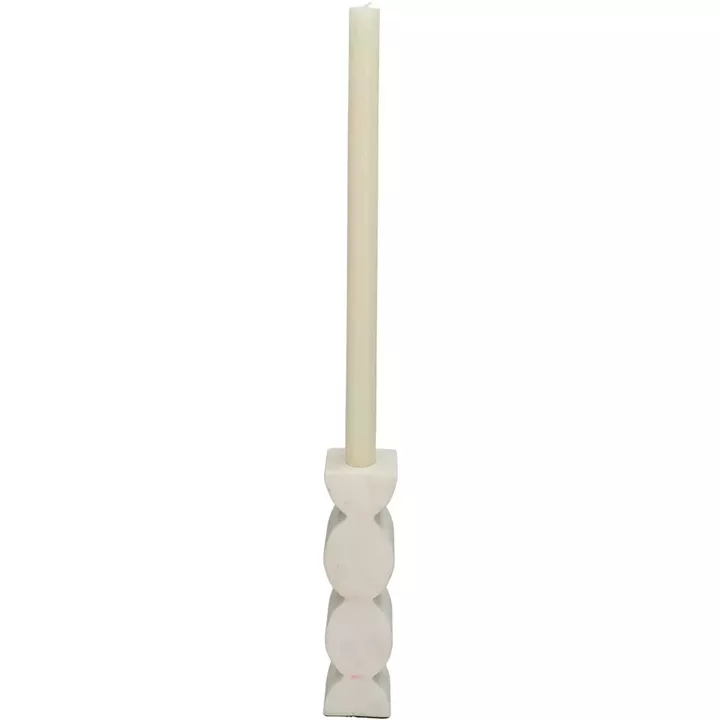 Κηροπήγιο ArteLibre Λευκό Μάρμαρο 5x4x15.5cm