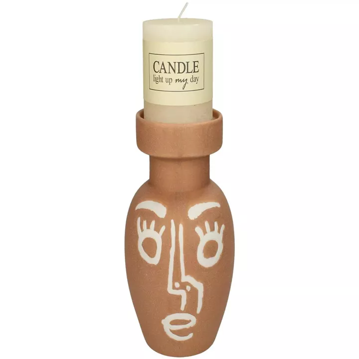 Κηροπήγιο ArteLibre Φυσικό Κεραμικό 11.6x11.6x18.7cm