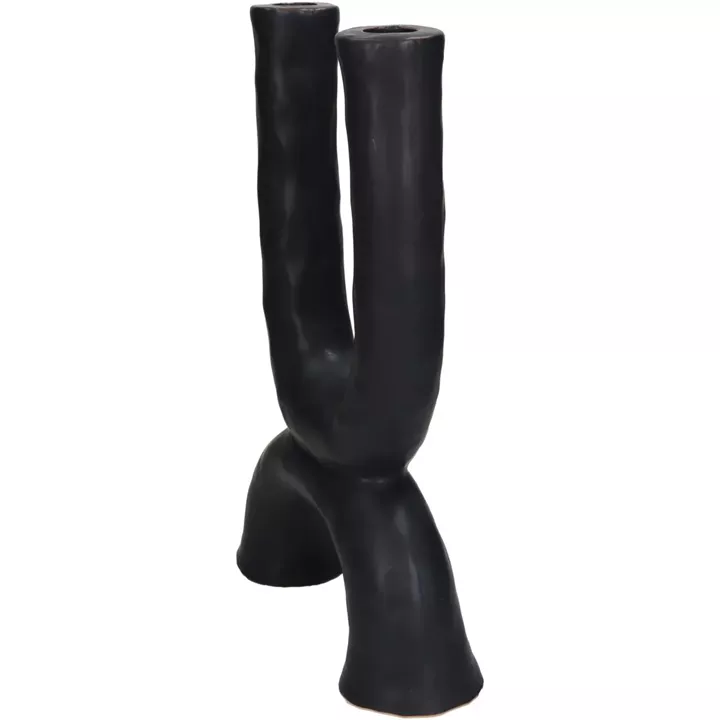 Κηροπήγιο ArteLibre Μαύρο Κεραμικό 20.5x6.5x31cm