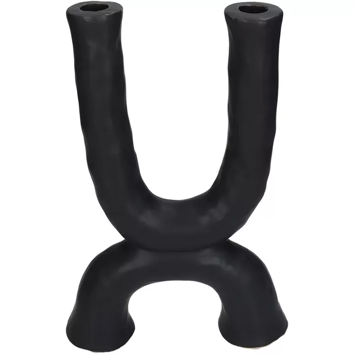 Κηροπήγιο ArteLibre Μαύρο Κεραμικό 20.5x6.5x31cm