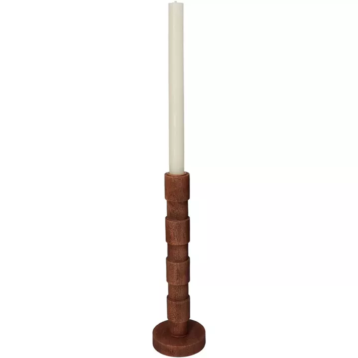 Κηροπήγιο ArteLibre Καφέ Polyresin 8.8x8.8x29.5cm