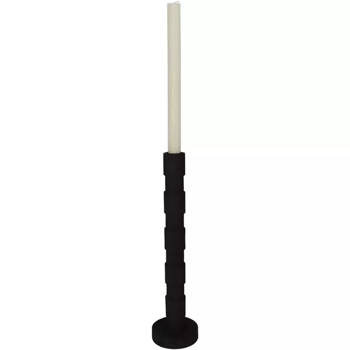 Κηροπήγιο ArteLibre Μαύρο Polyresin 8.8x8.8x36.5cm